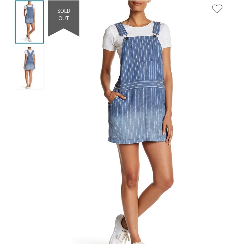 Splendid railroad denim overall dress